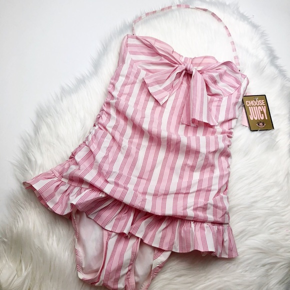 Juicy Couture Other - NWT Juicy Couture Striped Ruffle Halter One Piece